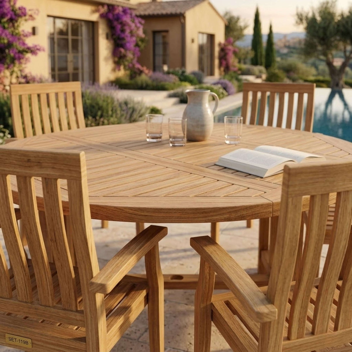Anderson Teak Bahama Brianna 5-Piece Extension Dining Set – view 3