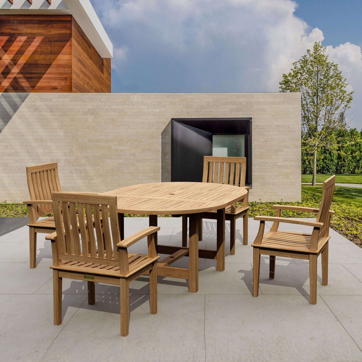 Anderson Teak Bahama Brianna 5-Piece Extension Dining Set – view 4
