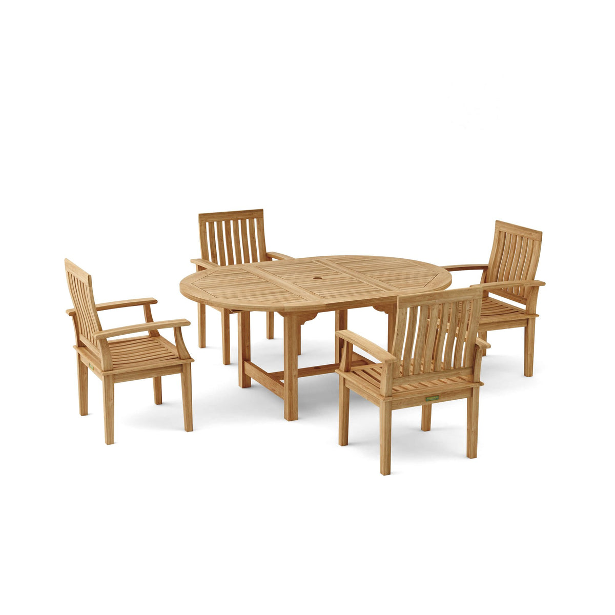 Anderson Teak Bahama Brianna 5-Piece Extension Dining Set – view 5
