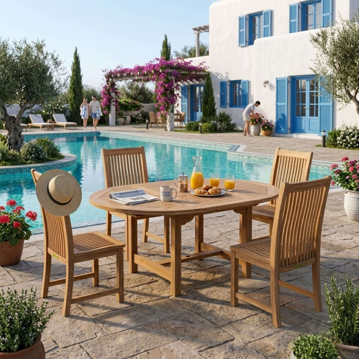 Anderson Teak Bahama Chicago 5-Piece Dining Set – view 2