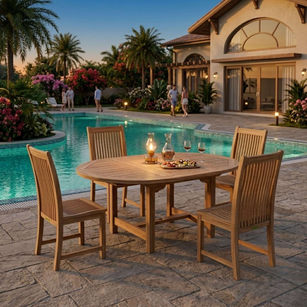 Anderson Teak Bahama Chicago 5-Piece Dining Set – view 3