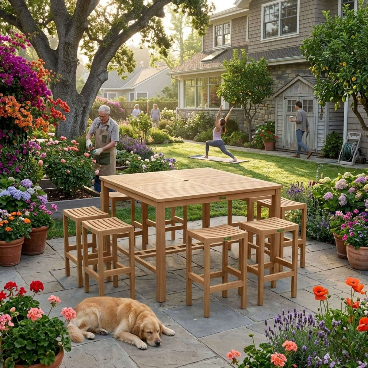 Anderson Teak Windsor Montego 9-Piece Square Bar Set – view 5