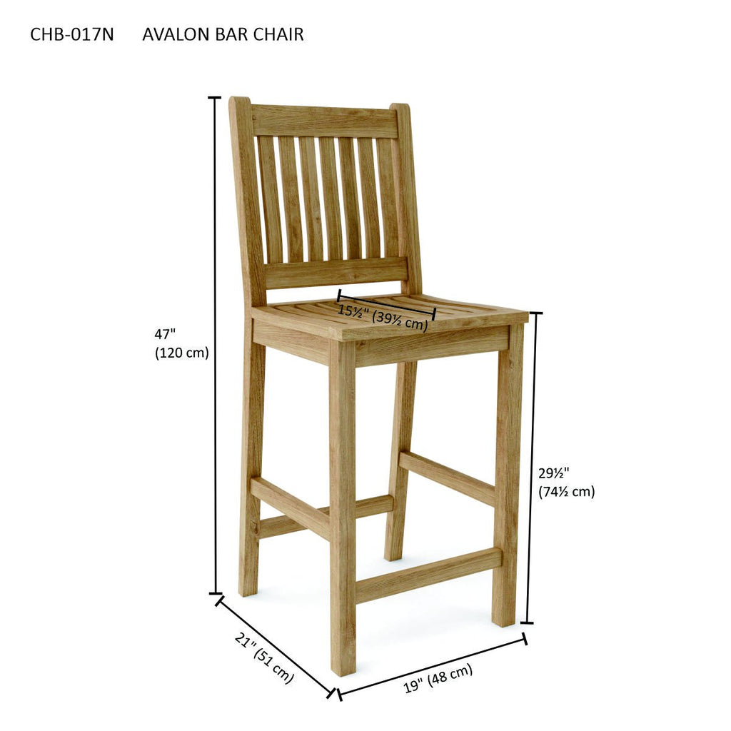 Anderson Teak Windsor Avalon 9-Piece Square Bar Set – view 11
