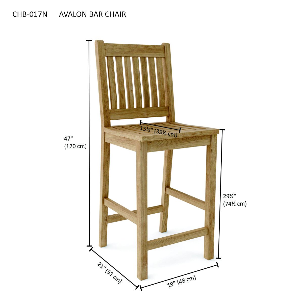 Anderson Teak Windsor Avalon 9-Piece Square Bar Set – view 11