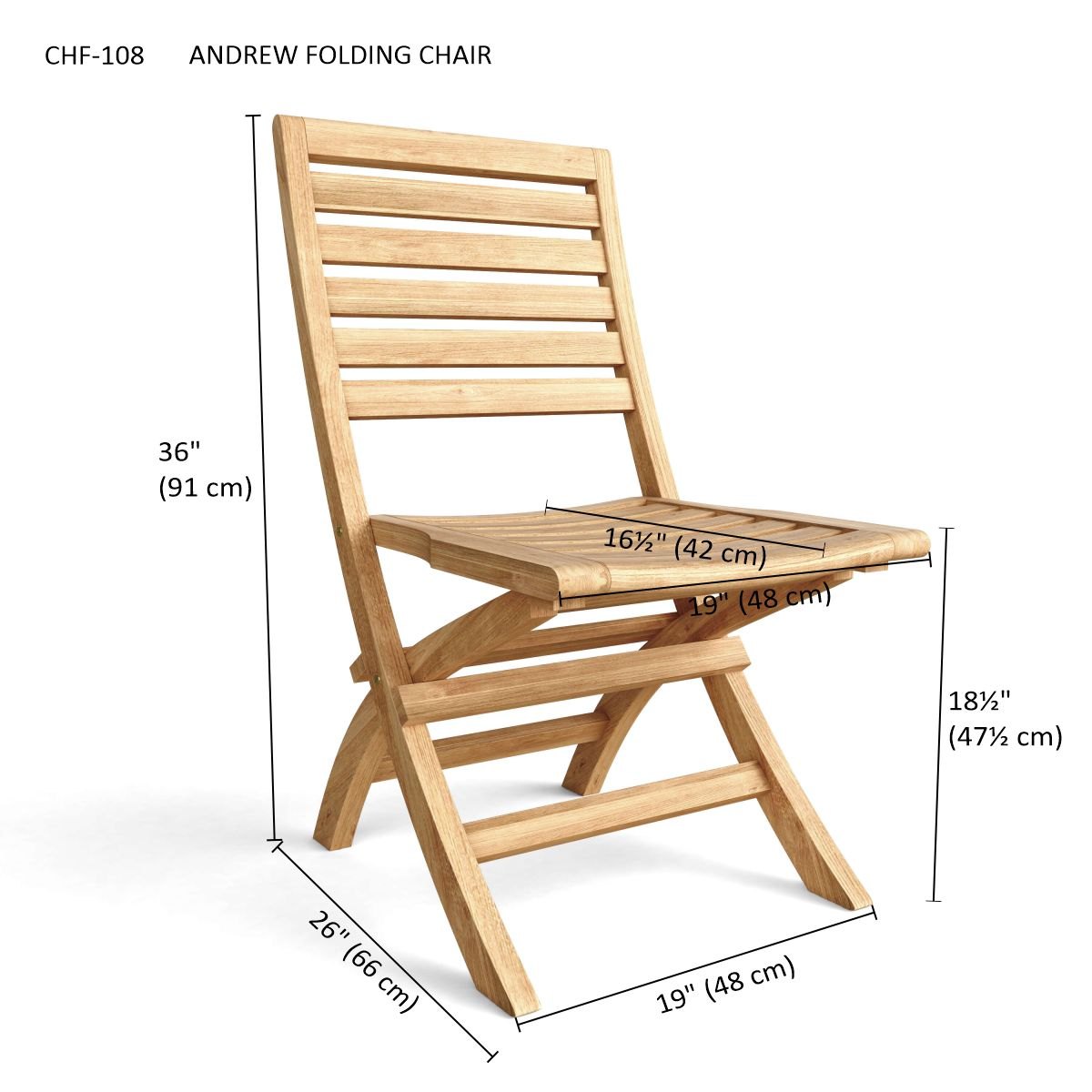 Anderson Teak Bahama Andrew 3-Piece Bistro Set – view 12