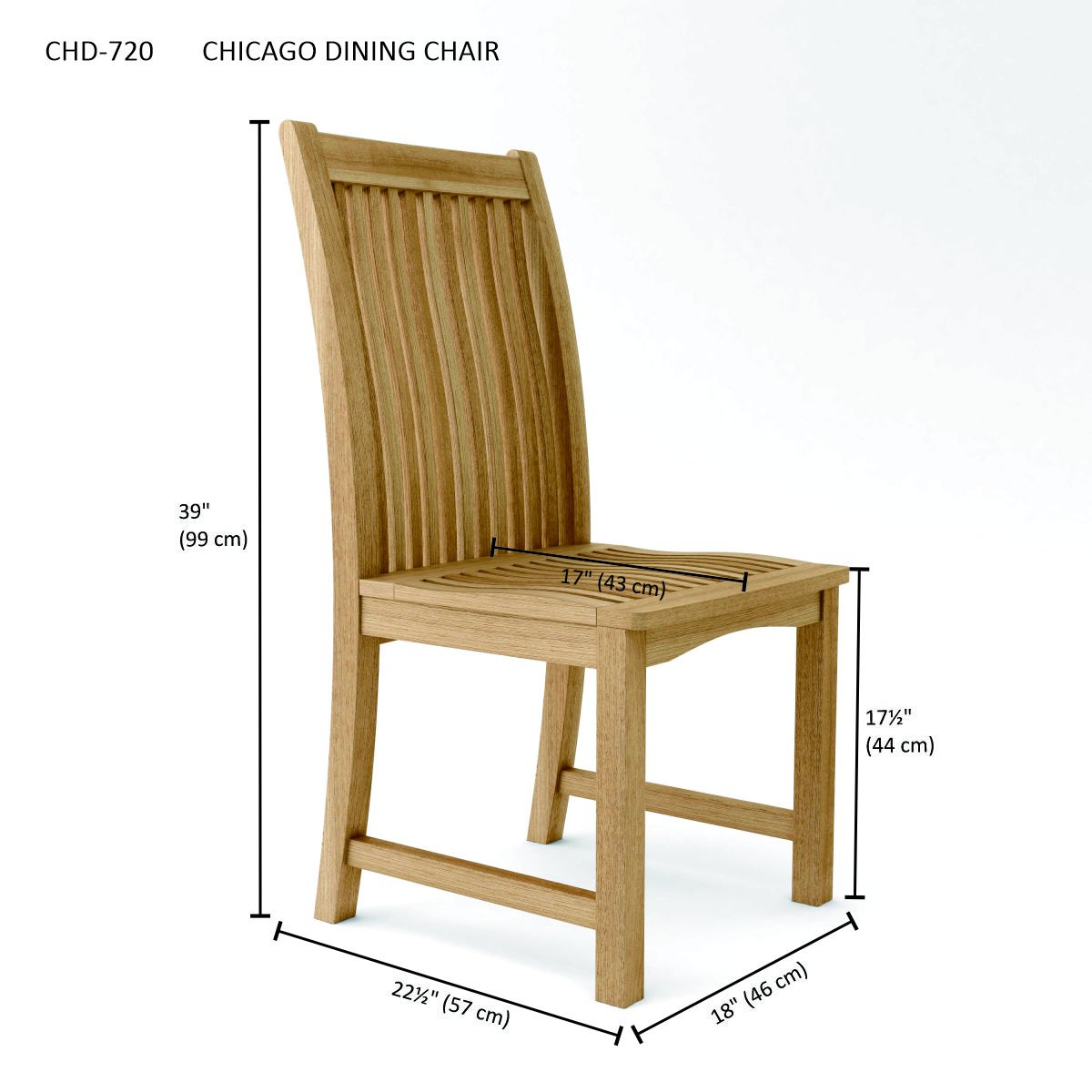 Anderson Teak Bahama Chicago 7-Piece Dining Set Chair B – view 12