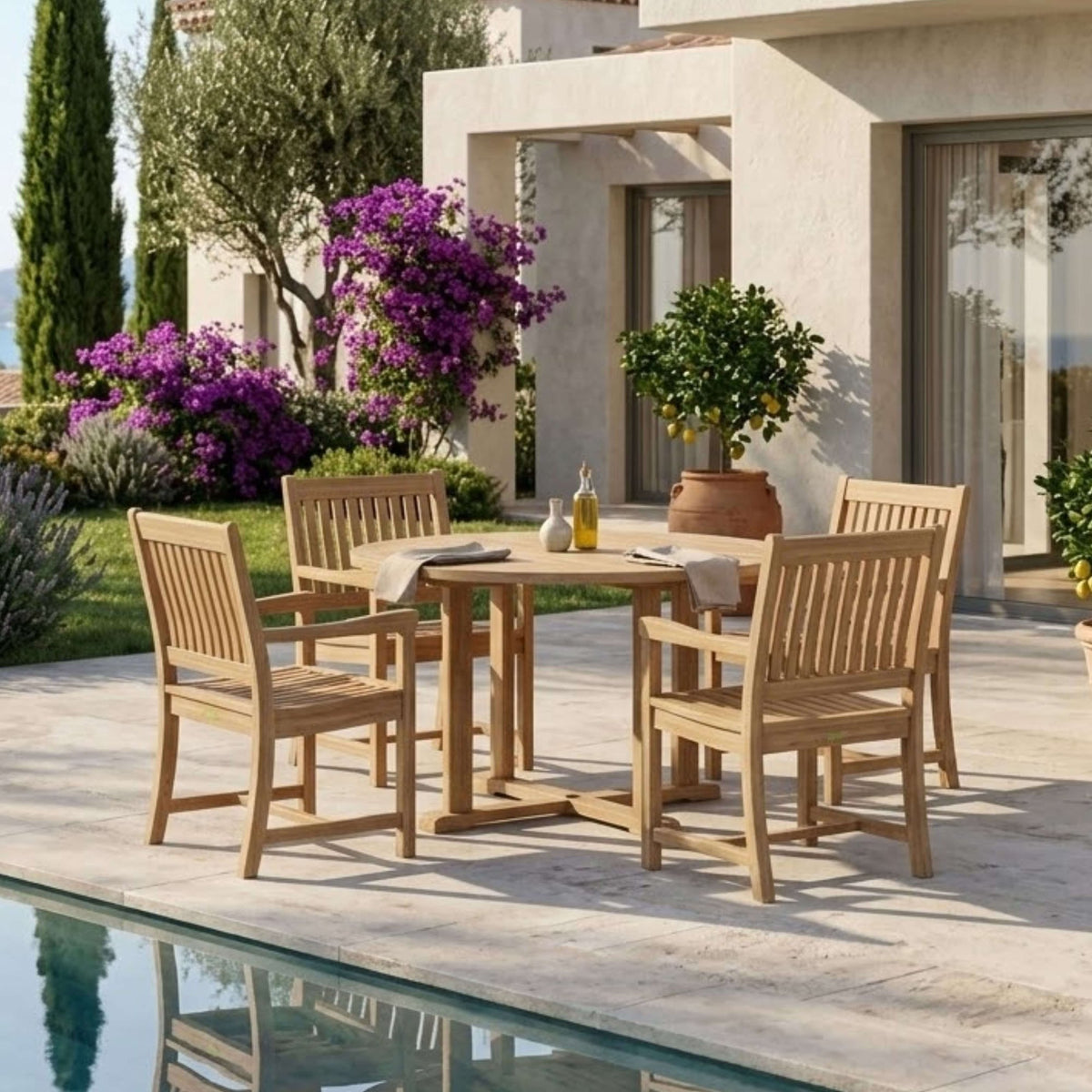 Anderson Teak Tosca Rialto Armchair 5-Piece Dining Set
