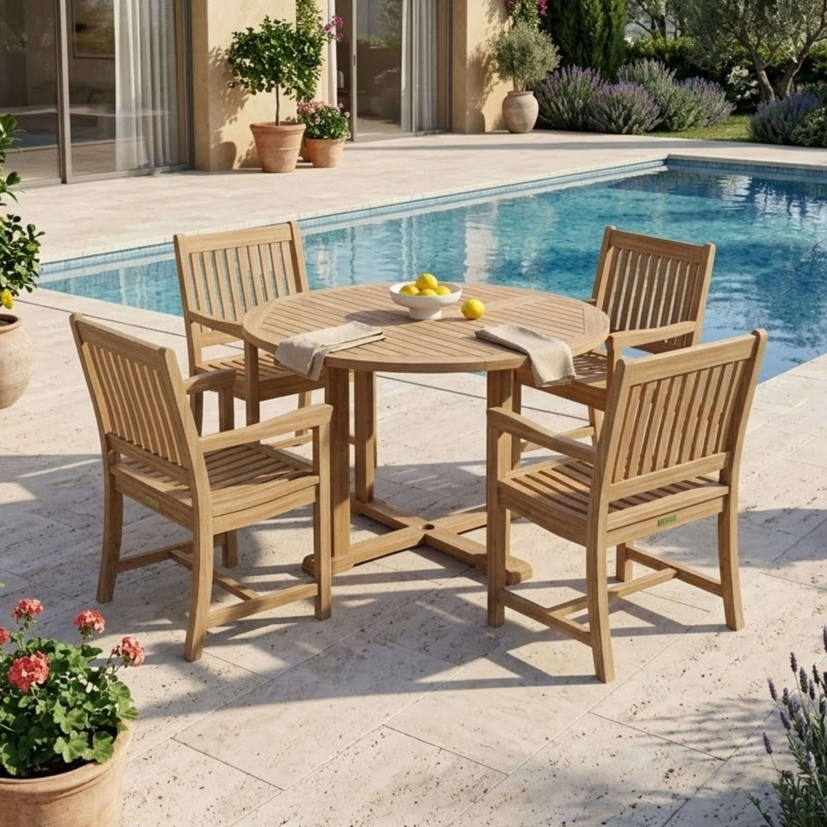 Anderson Teak Tosca Rialto Armchair 5-Piece Dining Set – view 2