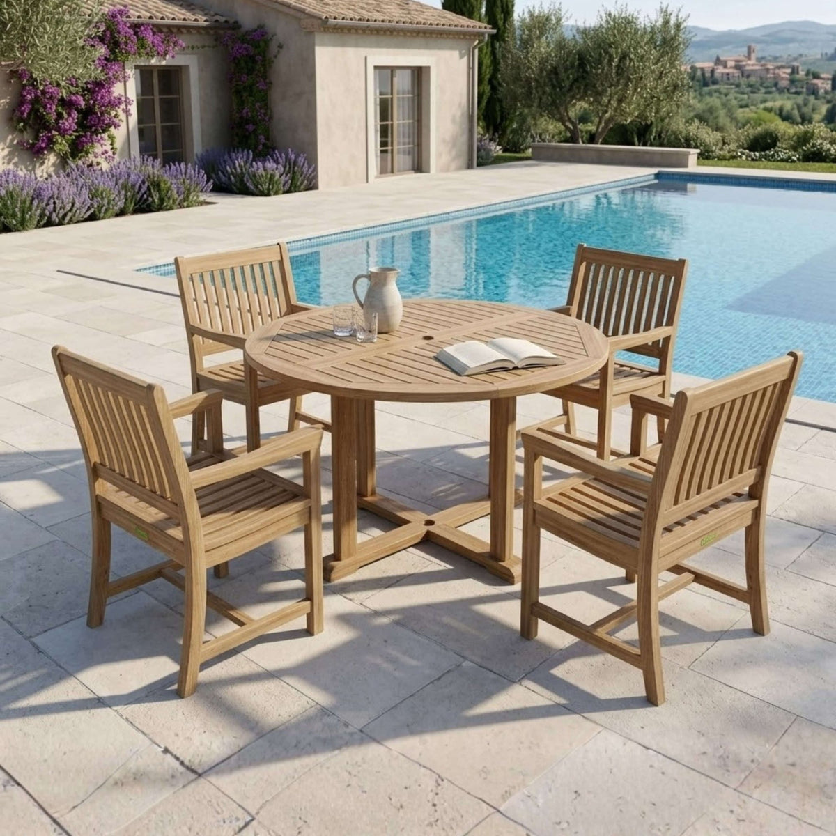 Anderson Teak Tosca Rialto Armchair 5-Piece Dining Set – view 3
