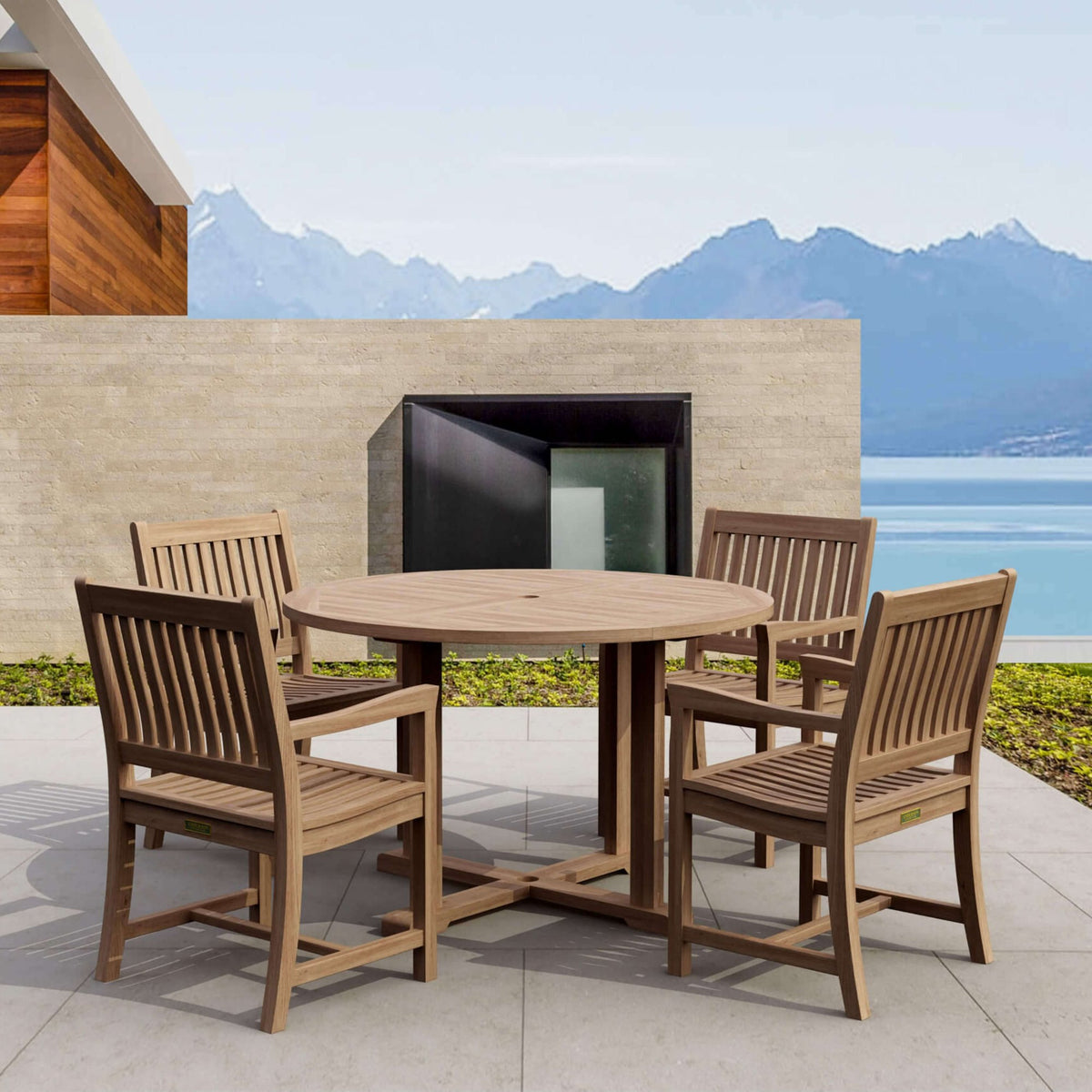 Anderson Teak Tosca Rialto Armchair 5-Piece Dining Set – view 4