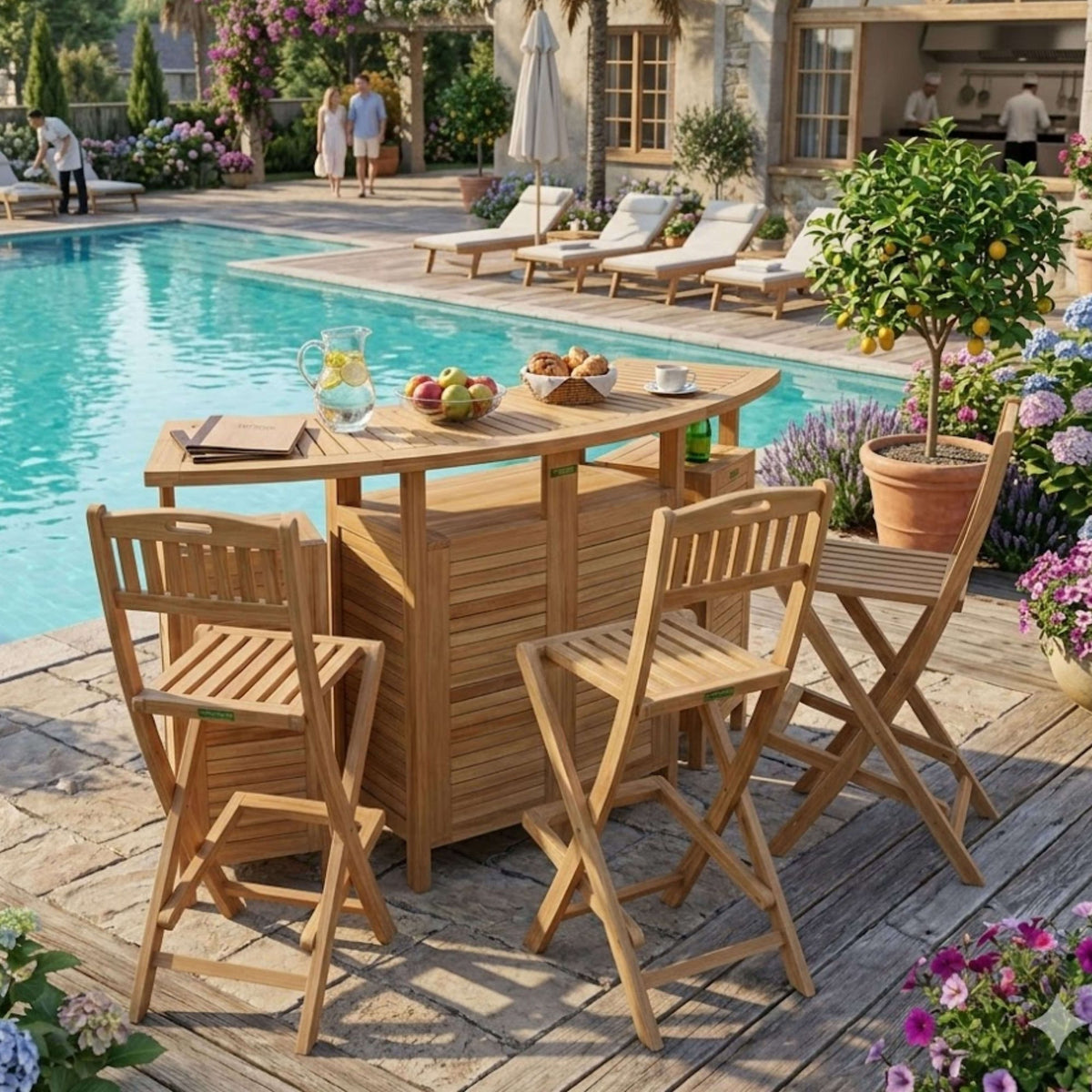 Anderson Teak Altavista 4-Piece Bar Set – view 3