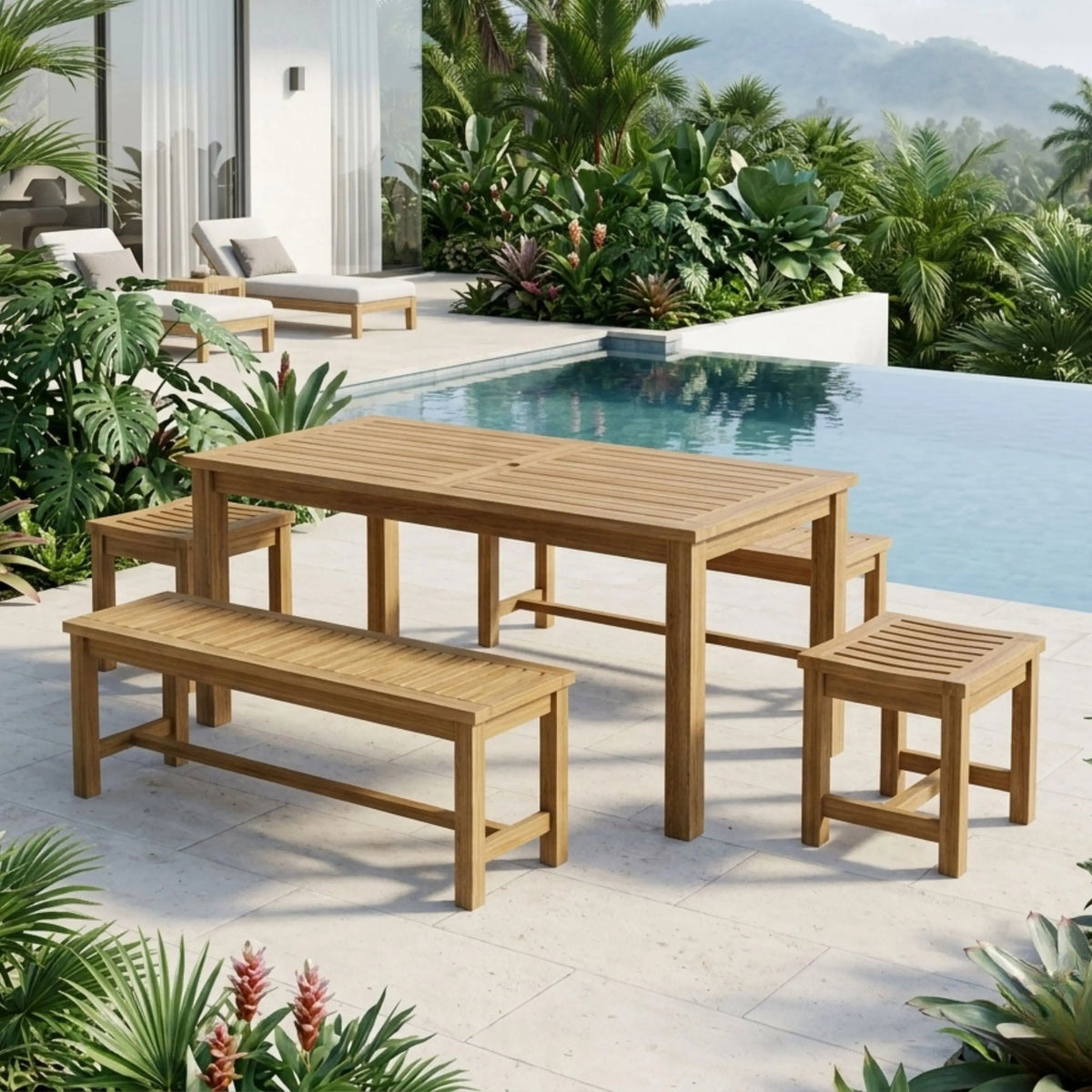 Anderson Teak Montage Madison 5-Piece Dining Set – view 3