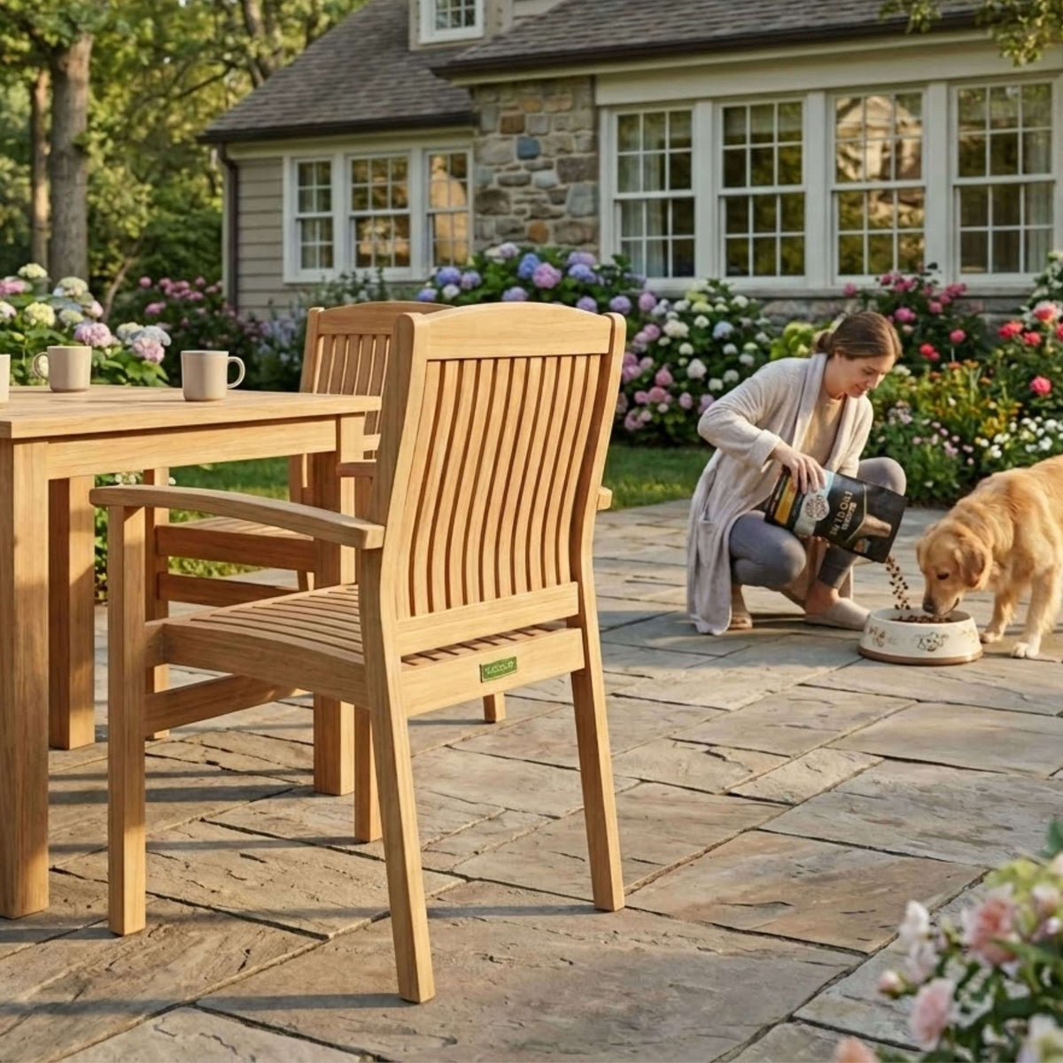 Anderson Teak Bahama Sahara 5-Piece Bistro Table Set – view 4