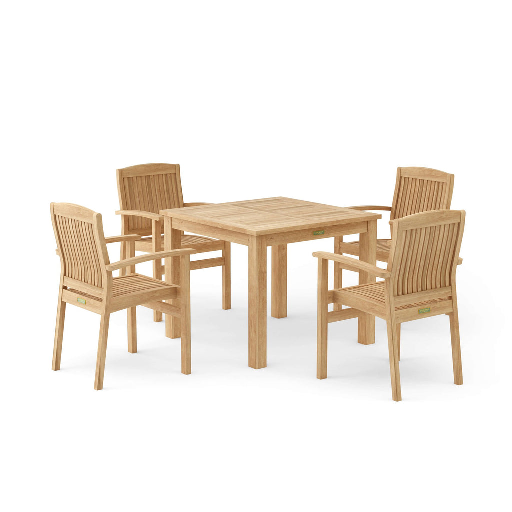 Anderson Teak Bahama Sahara 5-Piece Bistro Table Set – view 6