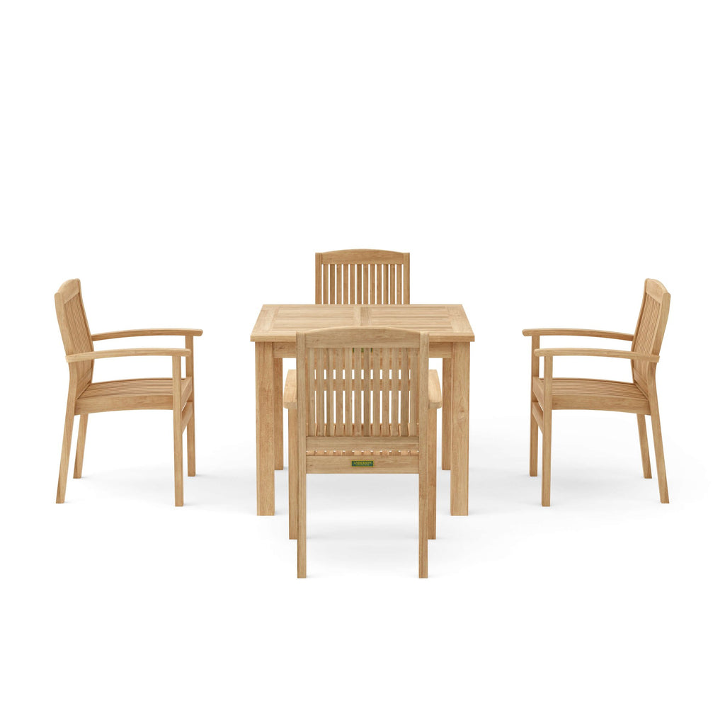 Anderson Teak Bahama Sahara 5-Piece Bistro Table Set – view 7