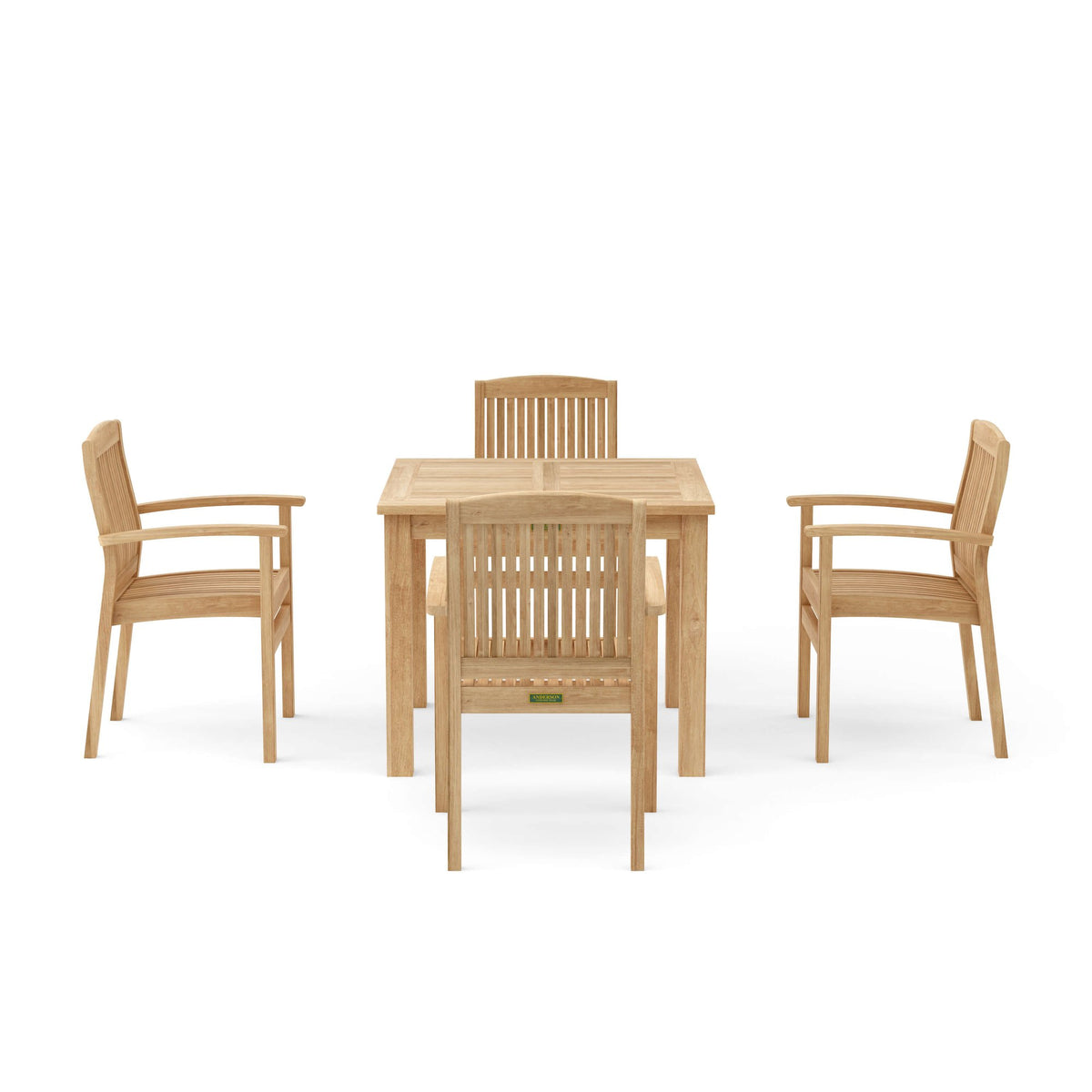 Anderson Teak Bahama Sahara 5-Piece Bistro Table Set – view 7