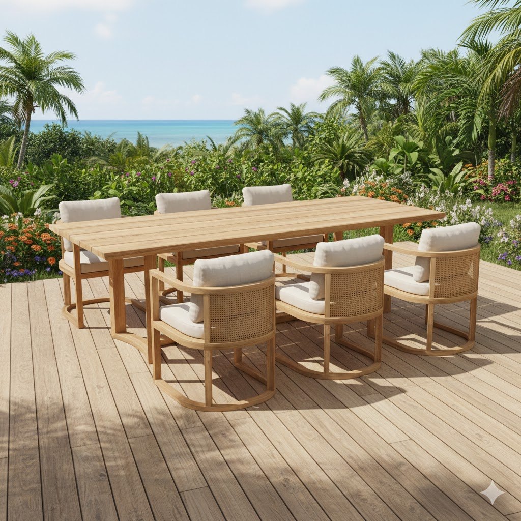 Anderson Teak Junus 7-Piece Dining Table Set – view 2