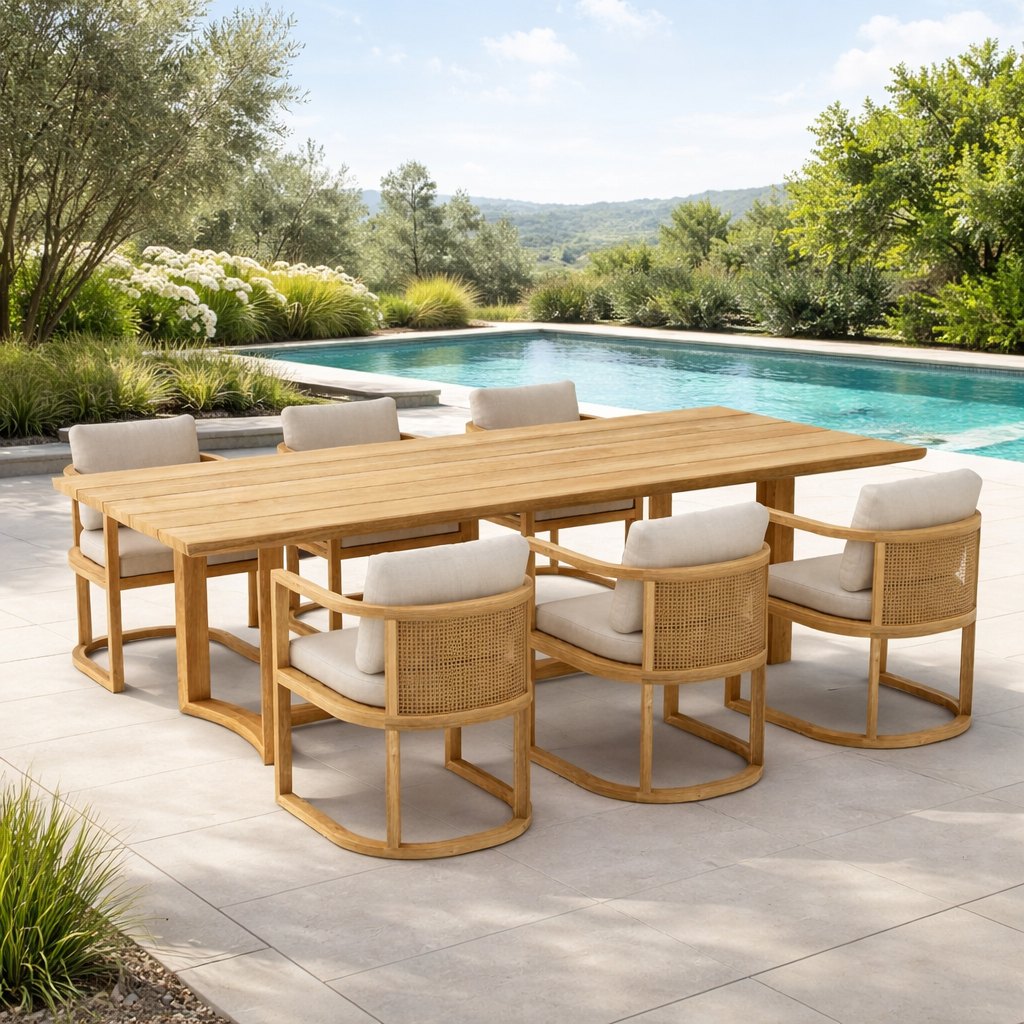 Anderson Teak Junus 7-Piece Dining Table Set – view 3