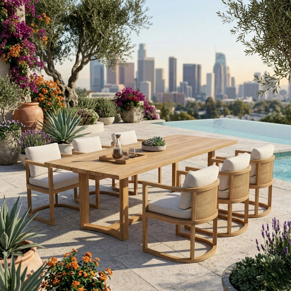 Anderson Teak Junus 7-Piece Dining Table Set – view 4