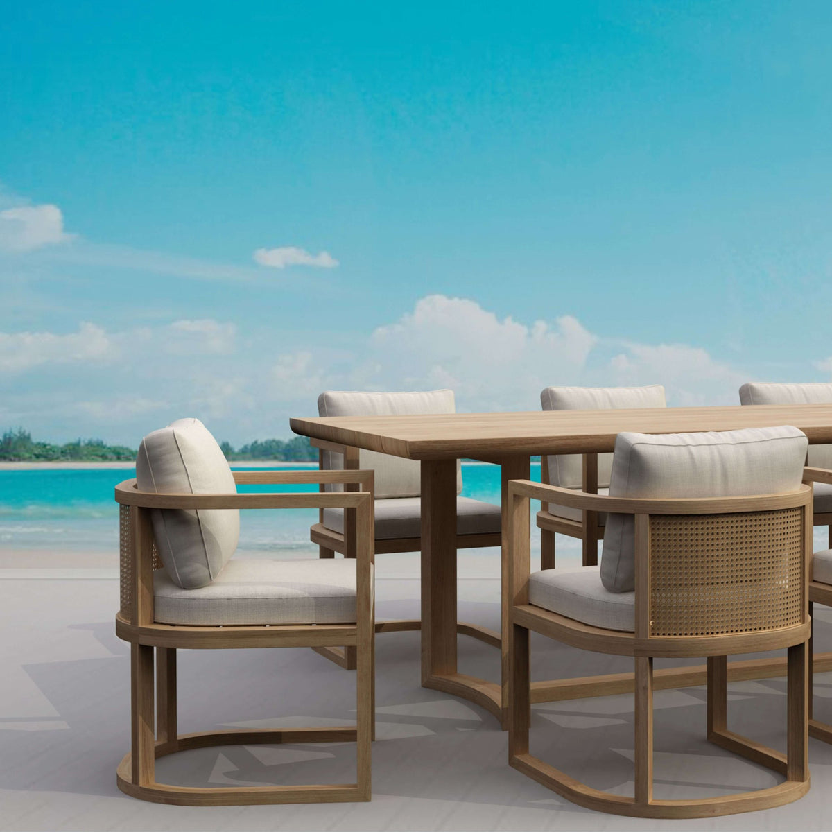 Anderson Teak Junus 7-Piece Dining Table Set – view 8