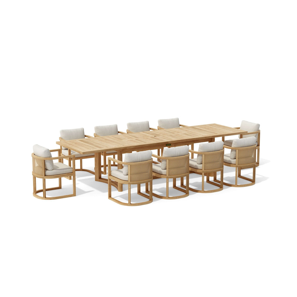 Anderson Teak Junus 11-Piece Extension Dining Table Set – view 6