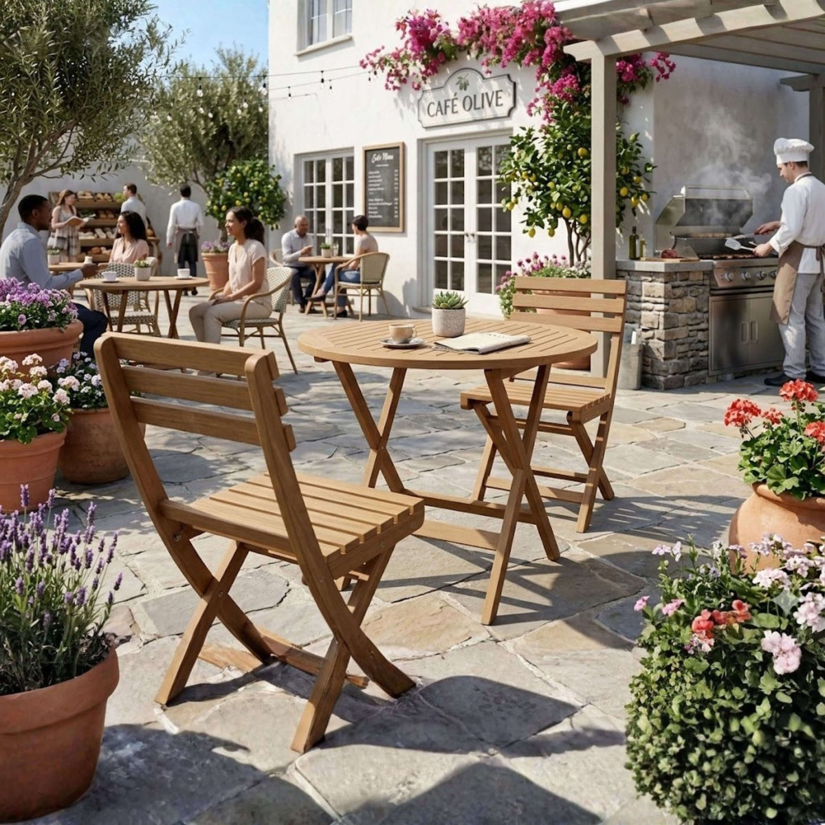 Anderson Teak Chester Alabama 3-Piece Bistro Set – view 4
