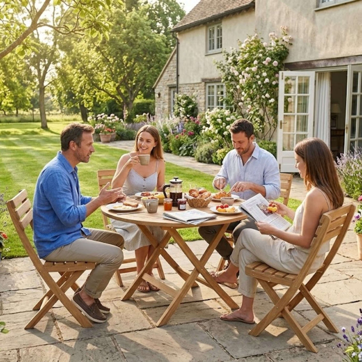 Anderson Teak Chester Alabama 5-Piece Bistro Set – view 3