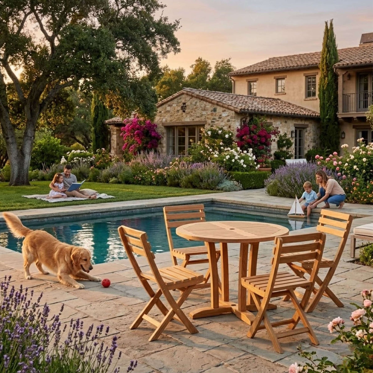 Anderson Teak Descanso Alabama 5-Piece Bistro Set