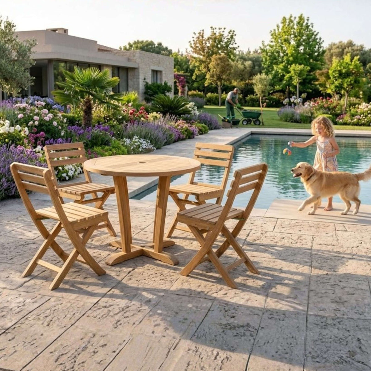 Anderson Teak Descanso Alabama 5-Piece Bistro Set – view 2