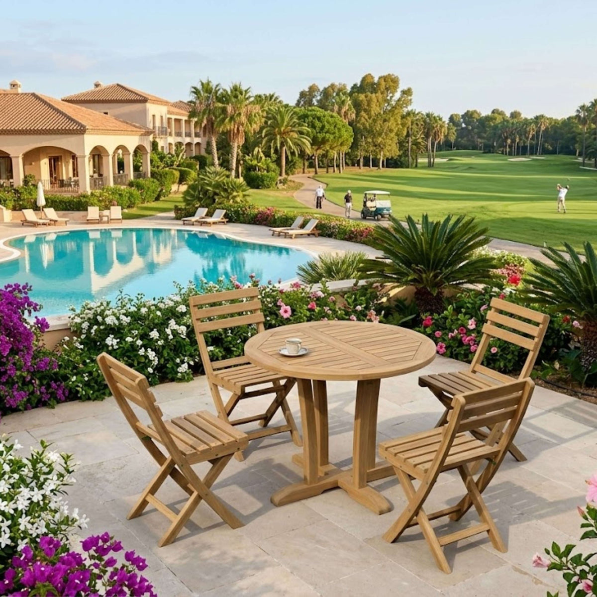 Anderson Teak Descanso Alabama 5-Piece Bistro Set – view 3