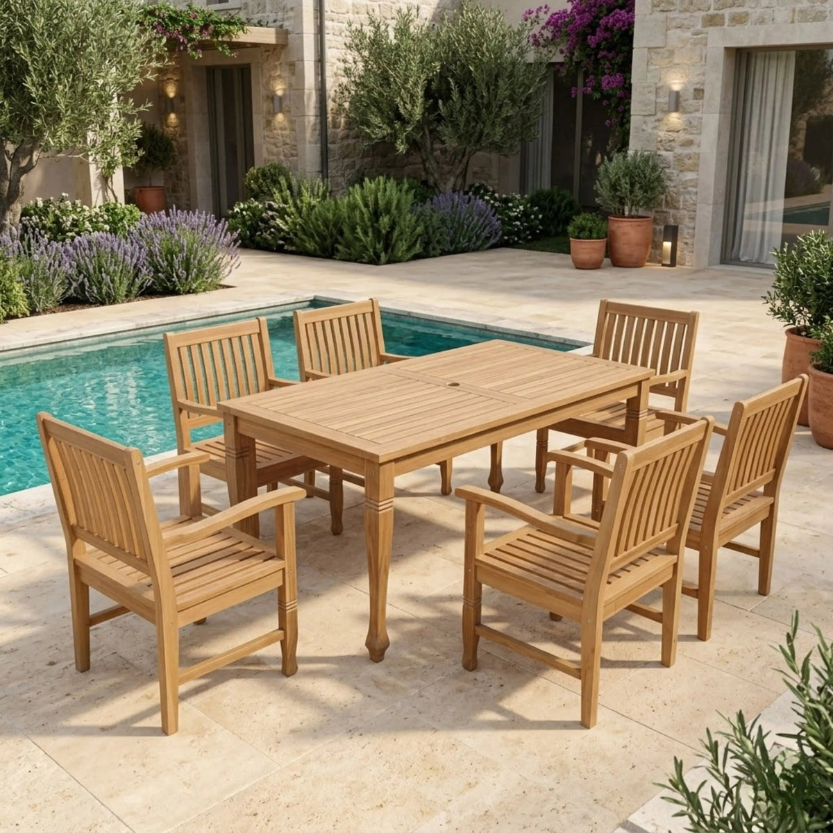 Anderson Teak Rockford 7-Piece Dining Set – view 2