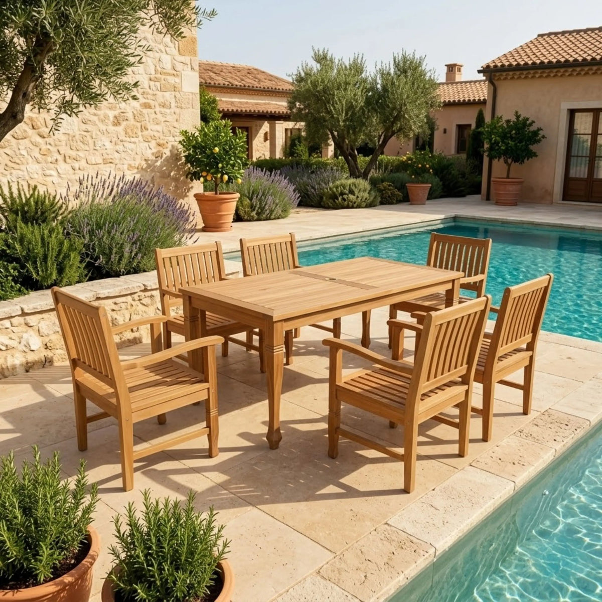 Anderson Teak Rockford 7-Piece Dining Set – view 3