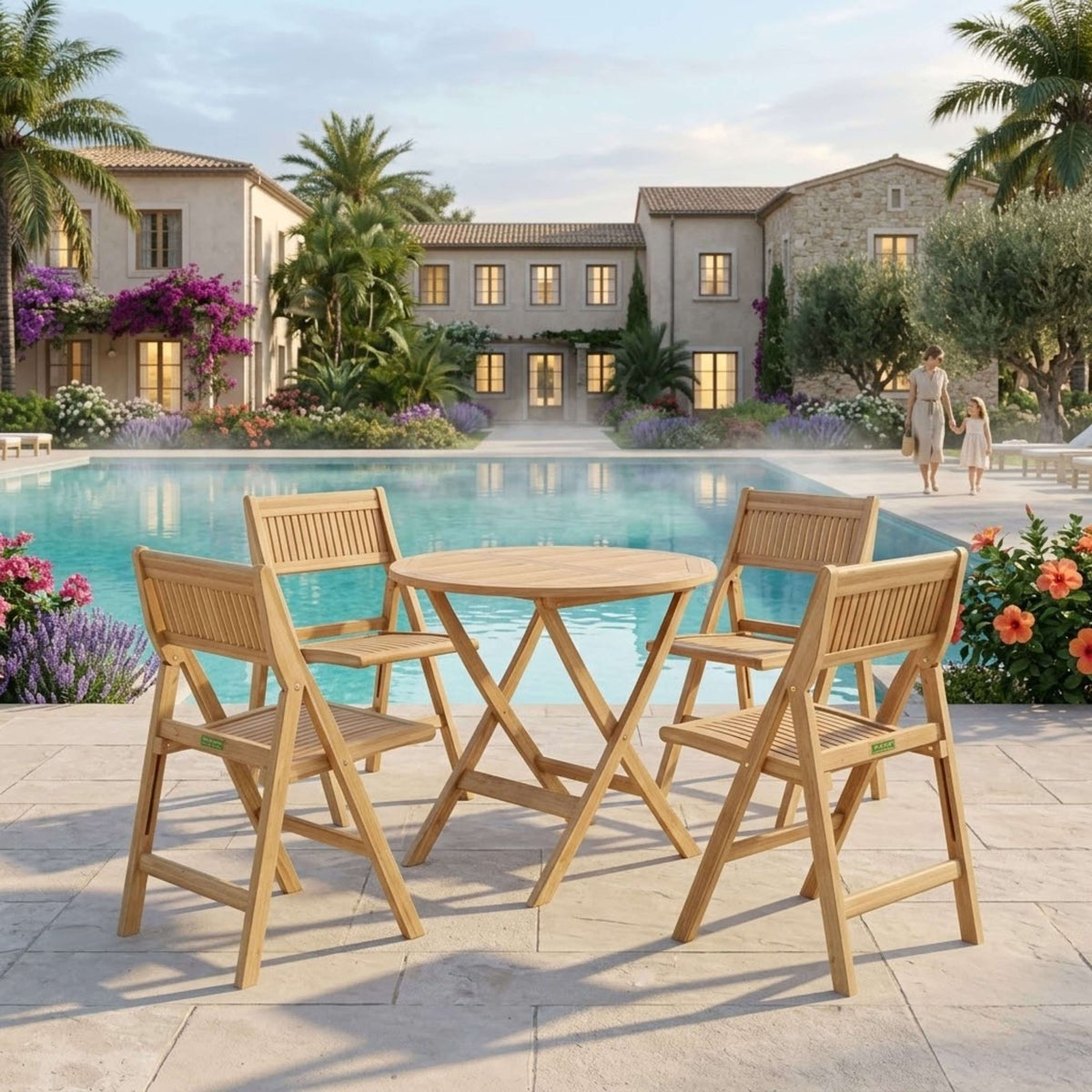 Anderson Teak Windsor 5-Piece Round Bistro Set