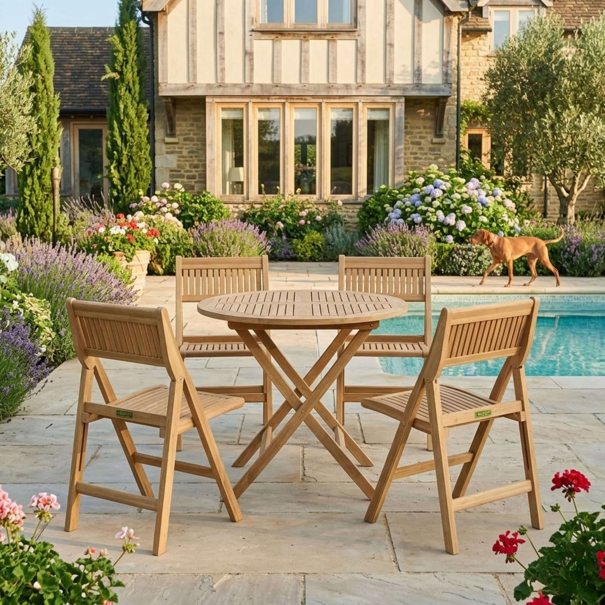 Anderson Teak Windsor 5-Piece Round Bistro Set – view 2