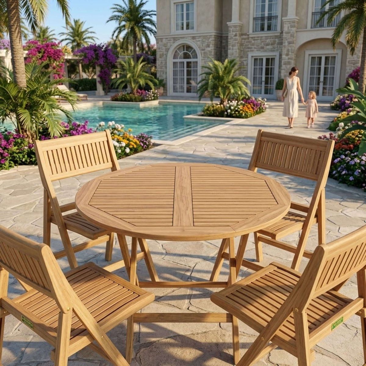 Anderson Teak Windsor 5-Piece Round Bistro Set – view 3
