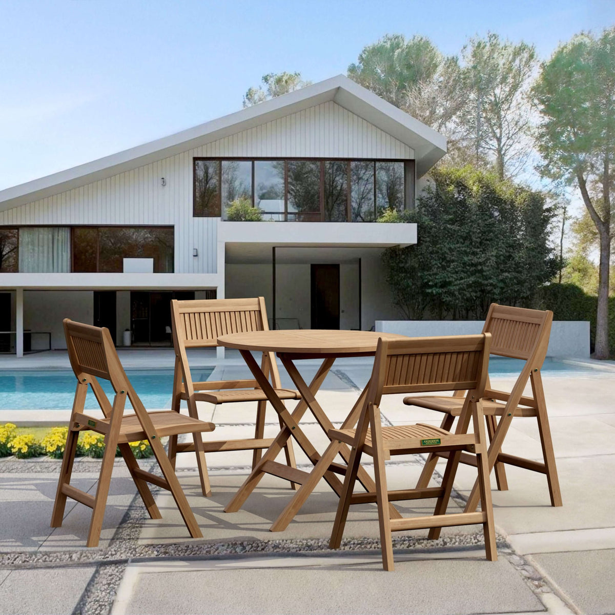 Anderson Teak Windsor 5-Piece Round Bistro Set – view 5