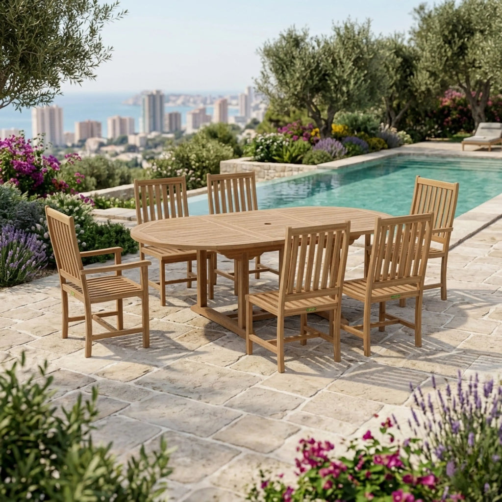 Anderson Teak Bahama Wilshire 7-Piece Extension Dining Set – view 2
