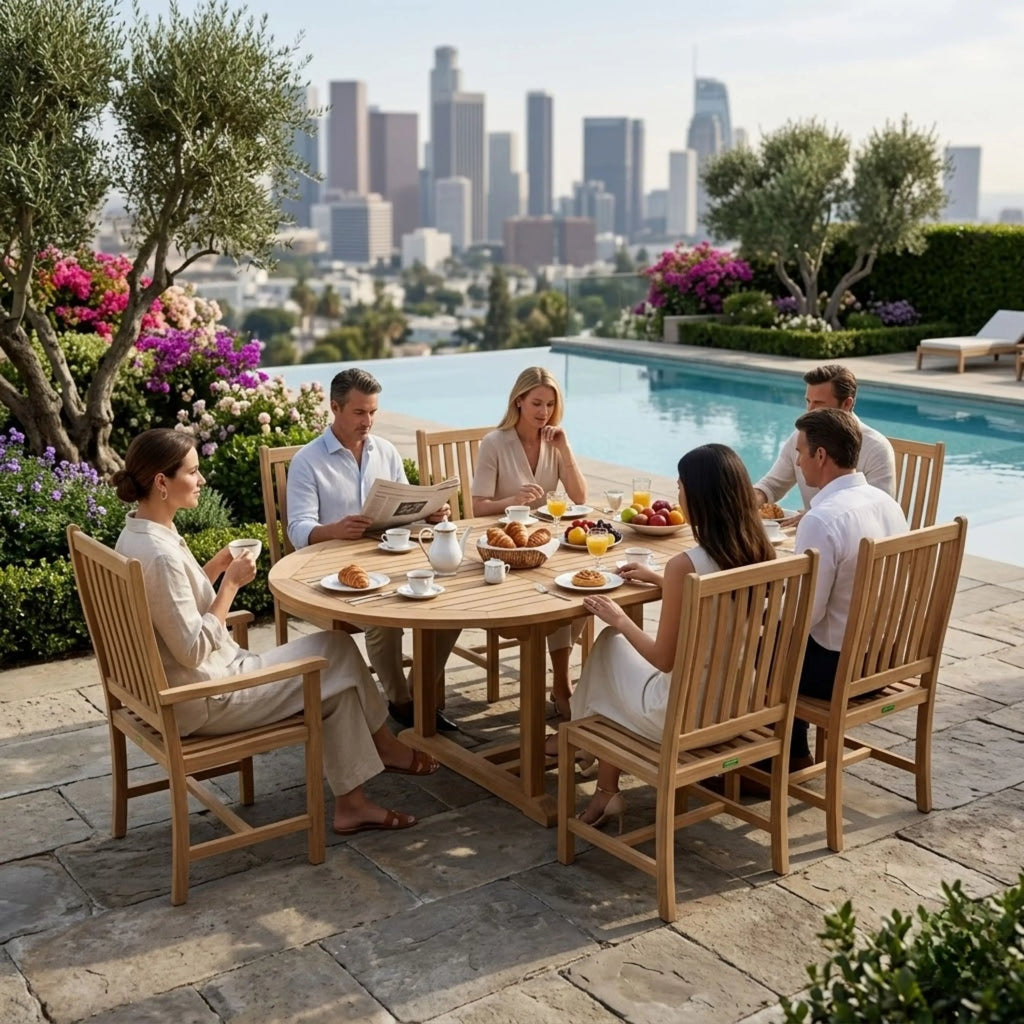 Anderson Teak Bahama Wilshire 7-Piece Extension Dining Set – view 4
