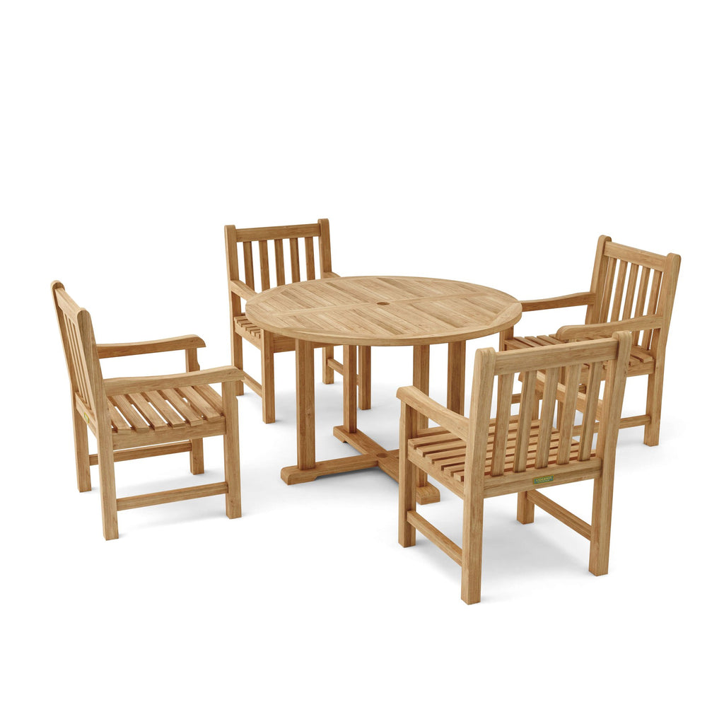 Anderson Teak Tosca Classic Armchair 5-Piece Dining Set – view 6
