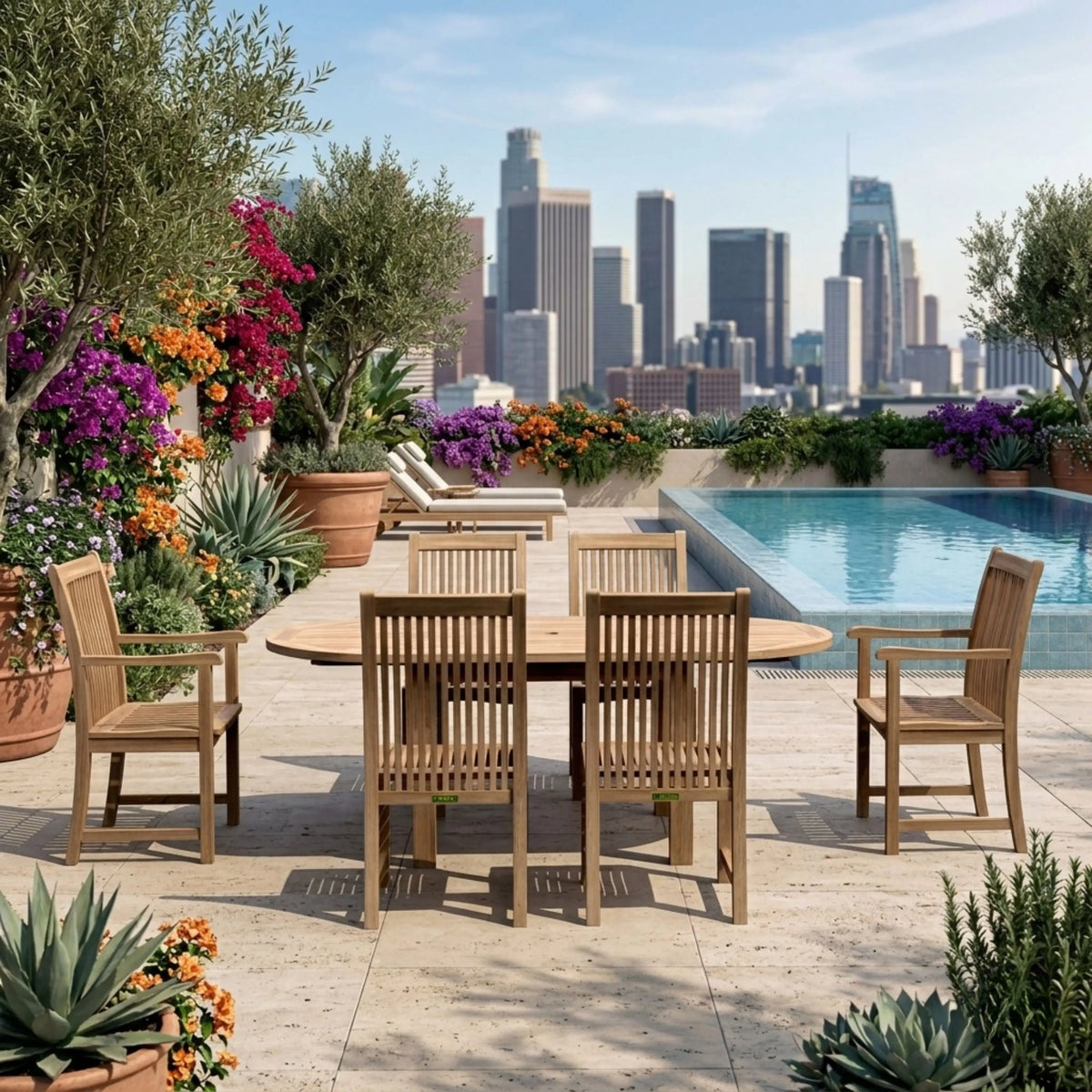 Anderson Teak Bahama Chicago 7-Piece Dining Set (SET-29)
