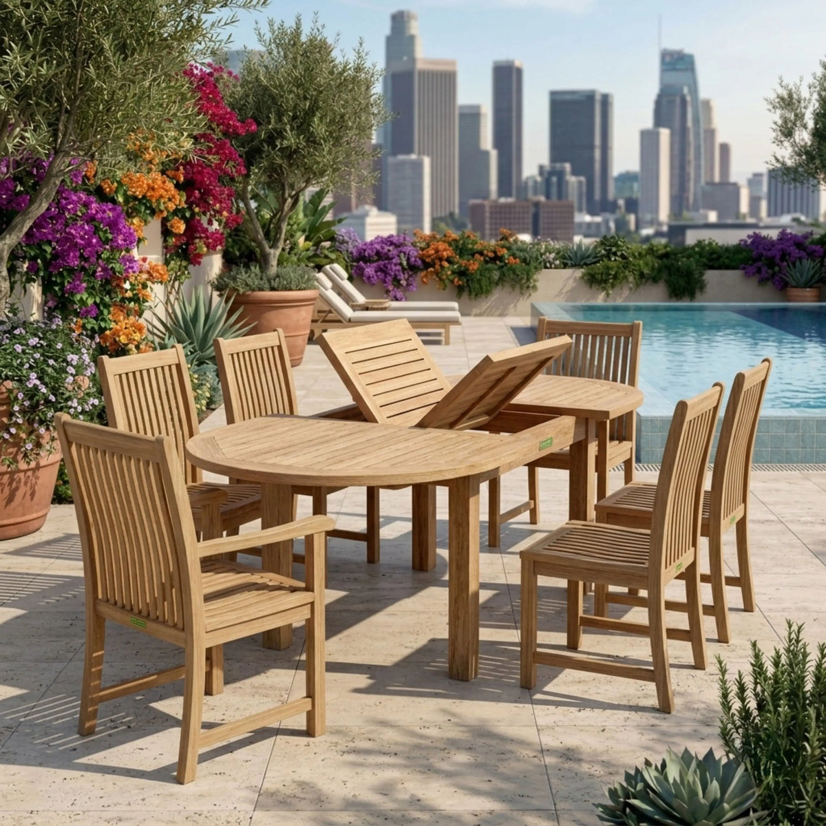 Anderson Teak Bahama Chicago 7-Piece Dining Set (SET-29) – view 2