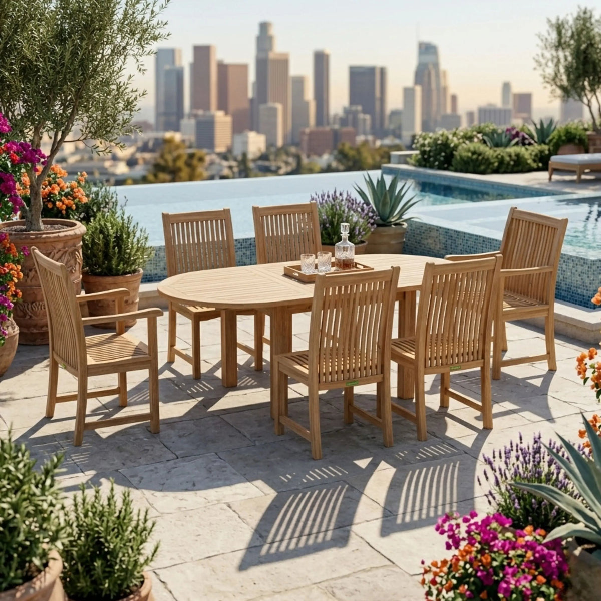 Anderson Teak Bahama Chicago 7-Piece Dining Set (SET-29) – view 3