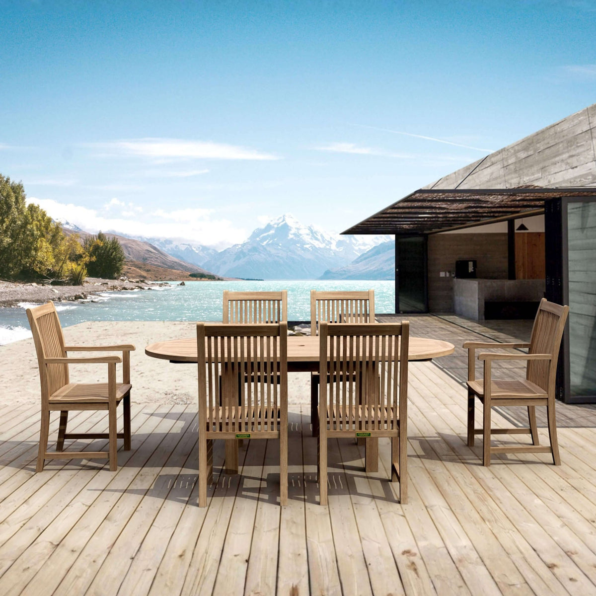 Anderson Teak Bahama Chicago 7-Piece Dining Set (SET-29) – view 7