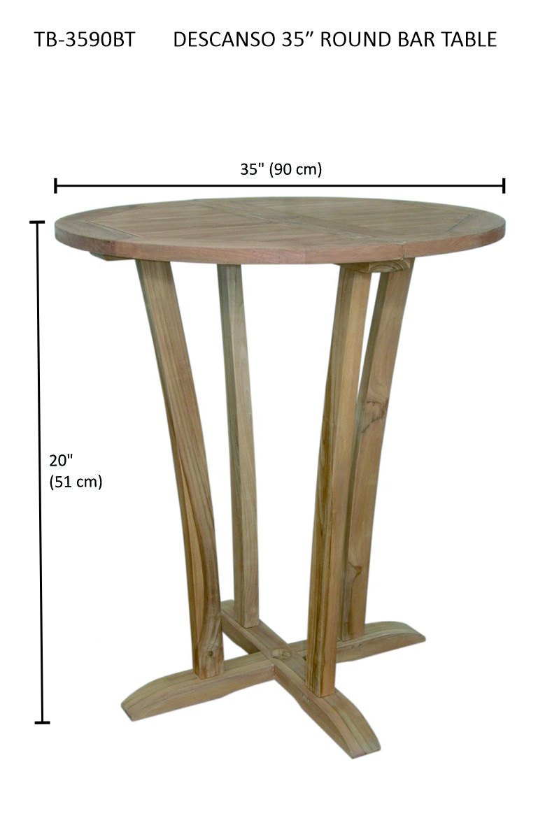Anderson Teak Descanso Sedona 5-Piece Bar Table – view 8