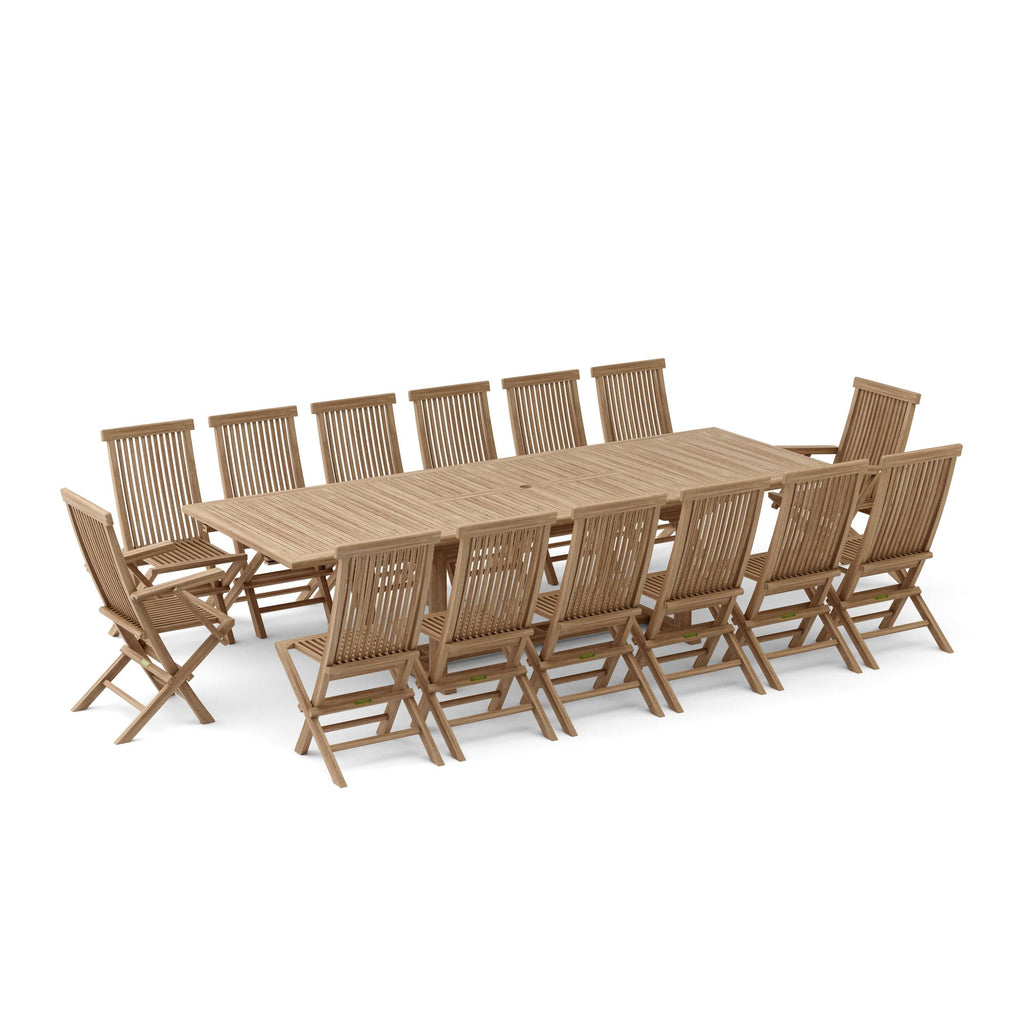 Anderson Teak Valencia Classic 15-Piece Dining Set – view 2