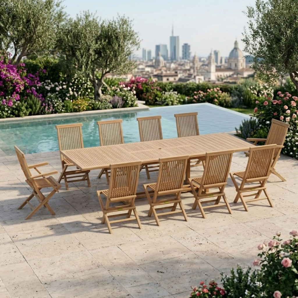 Anderson Teak Valencia Classic 11-Piece Dining Set – view 2
