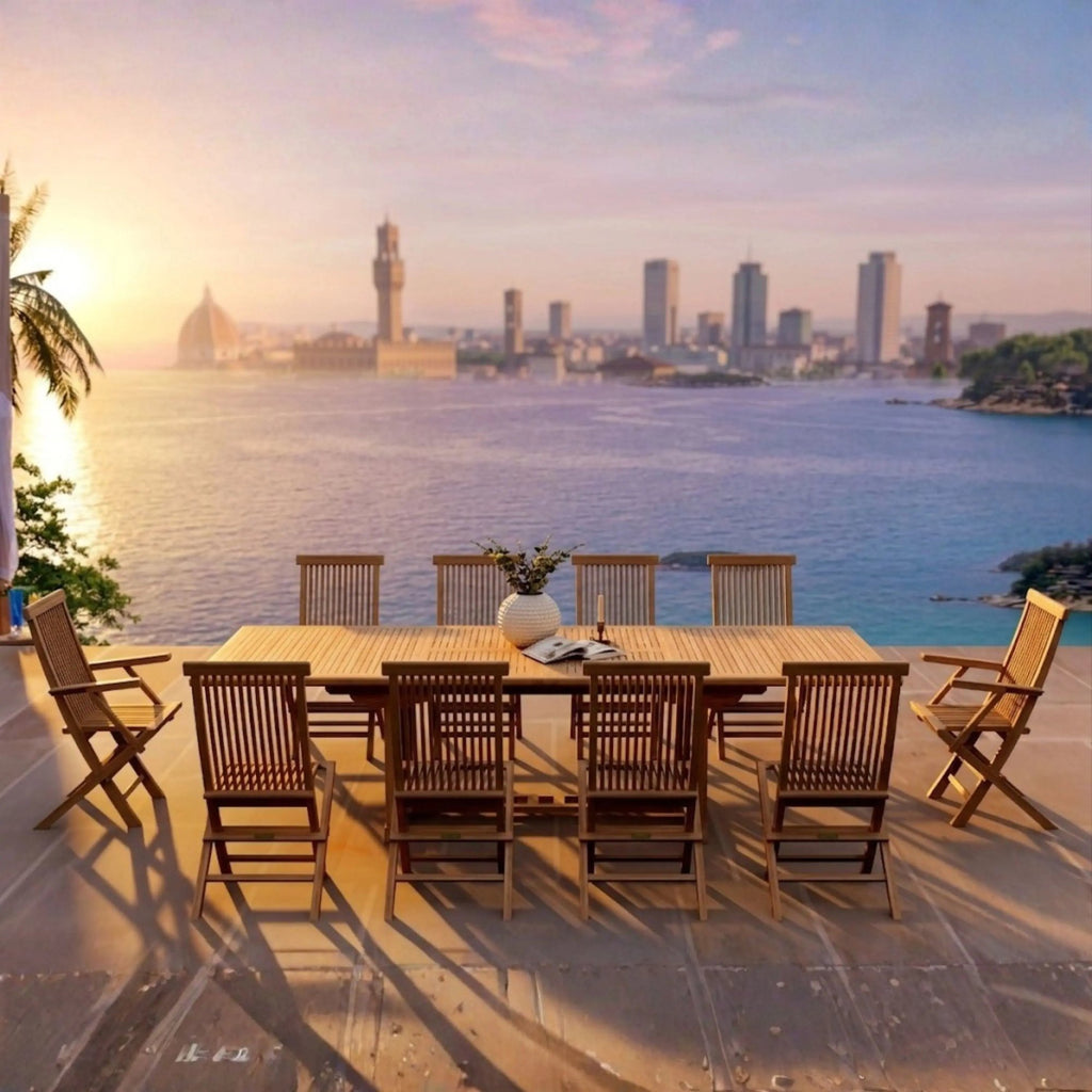 Anderson Teak Valencia Classic 11-Piece Dining Set – view 4