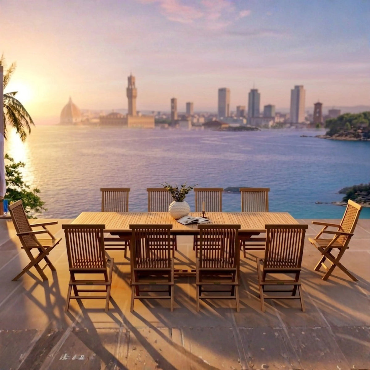 Anderson Teak Valencia Classic 11-Piece Dining Set – view 4