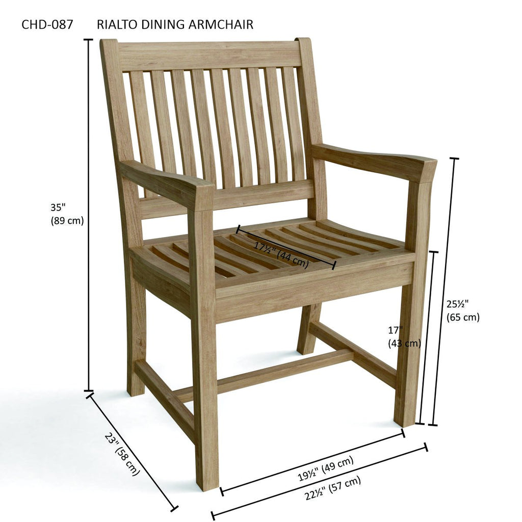 Anderson Teak Valencia Rialto 15-Piece Dining Set – view 11
