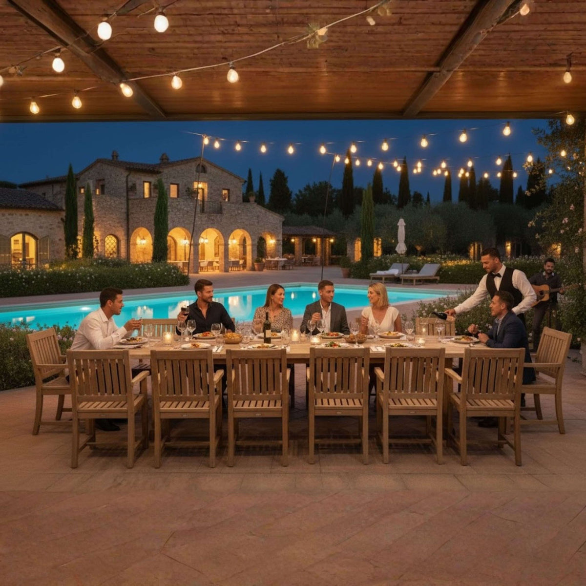 Anderson Teak Valencia Rialto 15-Piece Dining Set – view 2
